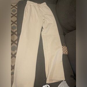 Wide leg sweat pants